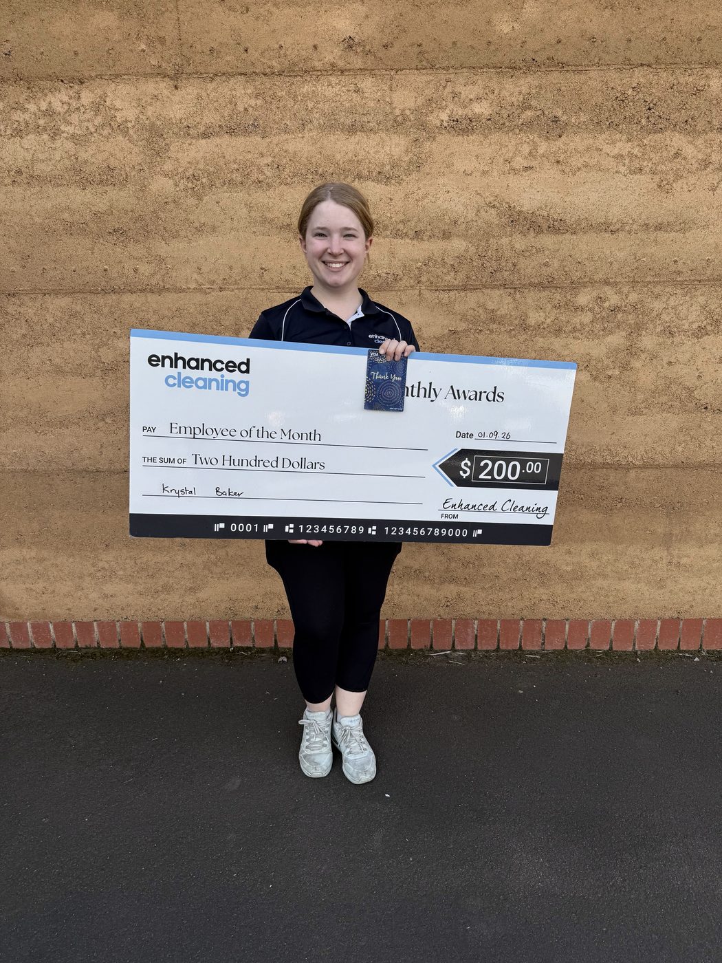 Krystal - Employee of the Month winner August 2026