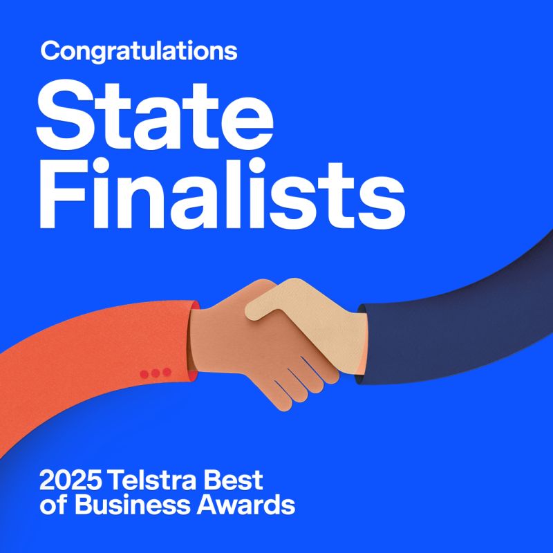 2025 Telstra Best of Business Awards - State Finalists congratulations graphic